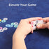 31.5 inches) Mahjong Mat, Mahjong Table Mat with Prints & Extra Dice, for Poker, Card, Mahjong, Dominoes Games (Blue