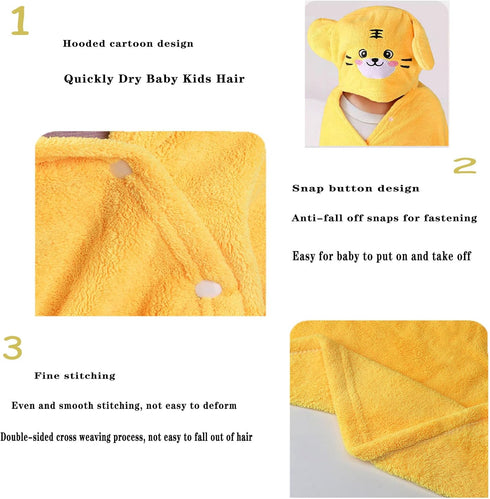 27.5"X55" 0-6 Boys(Sunset IIFaryMes Toddler Baby Bath Towel with Hood Ultra Absorbent Soft Bathrobe Blanket, Years