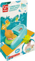 Hape Tubing Pull-Back Boat Bath Toy - Teddy Bear Floating Paddle Boat for Toddlers, Bathtub Shower Fun