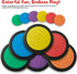 Pack 6, 3+ Sensory Stepping Stones for Kids of Classic Colors Autism-Friendly Balance Stones | Non-Slip Indoor Activity