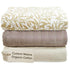 MOZAH Organic Muslin Swaddle Blankets - Brown, Beige, and Beige Leaves -