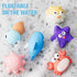 XAWACAH 6-12-18 6 Set 1 (6 Pack) Bath Toys for Toddlers Month, Bathtub Toys with Baby Bath Animals, No-Hole Design