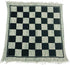 3 in 1 Giant Checkers Set and Tic Tac Toe Game with Reversible Rug, Indoor and Outdoor Family Board Game