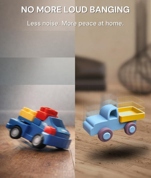 3+ 5 Pack Set Silicone Toy Cars for Kids Ages Soft, Safe Non-Toxic Silicone Cars with Smooth Rolling Wheels, Quiet