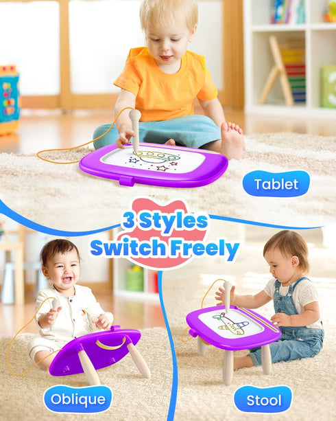 1-3, 1 2 3 Seimome Doodle Board for Toddler Toys Age Magnetic Writing Board, Preschool Learning and Educational Toys