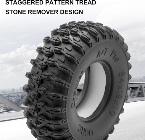 OGRC 1.0 Crawler Tires, Super Soft and Sticky with Dual Stage Foam for SCX24 Gladiator Bronco C10 JLU Deadbolt