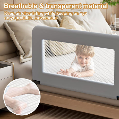 Toddler Bed Guard Rail for Baby - Sturdy Metal Safety Rail for Twin, Crib, Queen, Bunk, Full Side Beds - Kids Guardrail