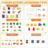 118Pcs Playset 2 Sets, Mini Play Kitchen Accessories for Kids, Pretend Cooking with Cookware, Tableware & Fruit