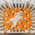 Sinestour Orange Mushroom Baby Crib Sheet Soft and Breathable Crib Mattress Protector for Standard Toddler Bed Sheet