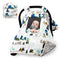 Baby Car Seat Cover, Car Carseat Canopy Boys, Minky Cozy & Warm