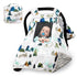 Cozy 0-12 Baby Car Seat Cover, Car Carseat Canopy Boys, Minky & Baby Lounger Replacement Cover, Newborn Lounger Cover