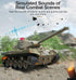 RC Tank Military Truck Vehicles, 2.4Ghz Radio Controlled Battle Tank Toy with 270° Rotational Sounds for Kids
