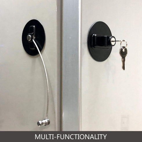 MUIN Highly Secured Refrigerator Lock with Key – Mini Refrigerator Door Lock for Children and Adults (Black)