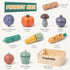 10 Set 3+ PCS Vegetable Wooden Play Food for Kids Kitchen, Wooden Food Cutting Toys, Pretend Play Kitchen Accessories