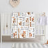 Novusopt Personalized Squirrel Baby Blanket - Custom Name Receiving Blanket for Boys, Newborn Soft Nursery Blankets