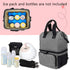 2 2 LUXJA Breast Pump Bag with Compartments for Breast Pump and Cooler Bag, Breast Pumping Case with Options
