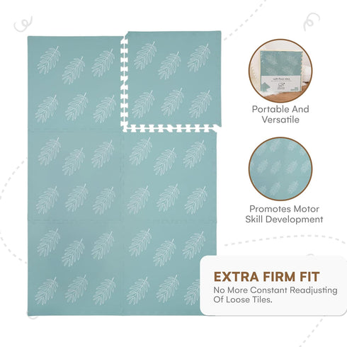 72x48 Inches Childlike Behavior Baby Play Mat - Extra Large, Foam Play Mat with Soft Interlocking Floor Tiles - Baby