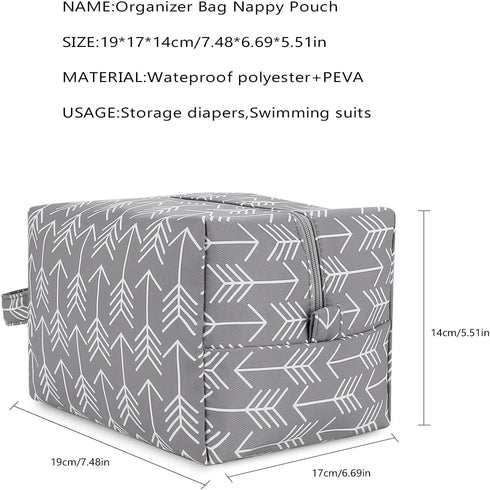 Wet Dry Bags for Baby Cloth Diapers - Waterproof Pod Hanging Diaper Bag Reusable, Washable for Baby Stroller, Diaper