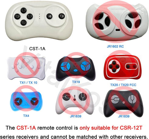 VitalKos 2.4G CST-1A,Used CSR-12T Remote Control for Vehicles with ReceiversRide On Toys with Parental Remote for Best