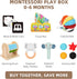 Montessori Toys for Babies 0-6 Months, 7 in 1 Newborn Baby Toys with Spinning Drum and Sensory Balls
