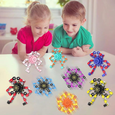 Irvotbes (16PC) Transformable Fidget Spinners,Kids Easter Basket Stuffers Funny Stress Relief Sensory Fidget