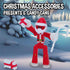 Pack 7 Zing StikBot Christmas Crew Festive Themed Poseable Action Figures with Holiday Accessories, Stop Motion