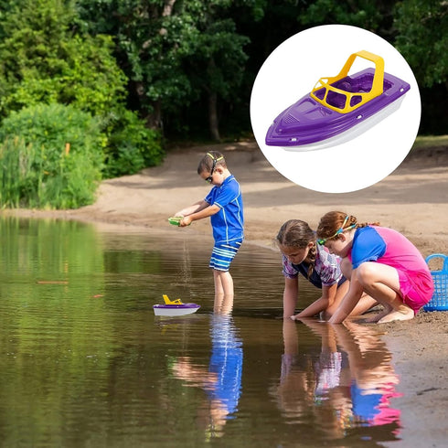 TOYANDONA Fishing Plastic Bathtub Toy, Funny Pool Playthings for Toddler Speedboat Beach Baby