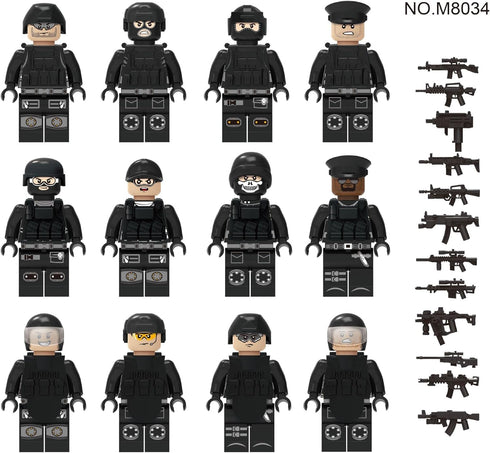 Toysvill SWAT Military Police Building Block Set for Kids | SUV + Soldiers Minifigures (22 PCS)
