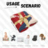 Star Stripes Baby Swaddle Blanket with Beanie Set, Newborn Receiving Blankets 35.4"X 35.4" USA Flag Soft Wrap Gift