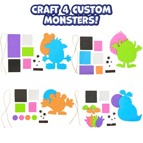 2 Set 4 Ready Learn Create Your Own Monsters | of | DIY Craft for Kids | Magnetic | No Glue Required | Kid-Friendly