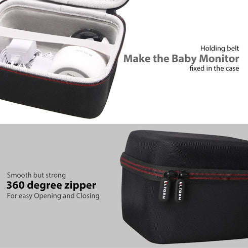 L LTGEM Baby Monitor Travel Case for ANMEATE/Infant Optics DXR-8 PRO/UKSUP/bonoch, Hard Protective Carrying Storage Bag