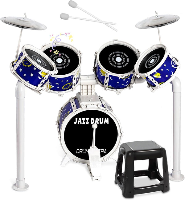 Toy Drum Set for Kids Toddler Jazz Drum Kit with 5 Drums