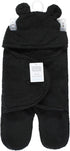 Hudson Baby Unisex Baby Animal Sherpa Baby Outdoor Stroller Sack Wrap, Black, One Size by Hudson Baby