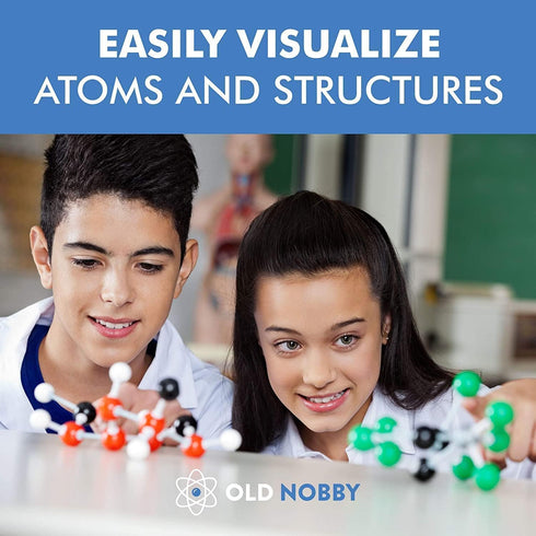 Old Nobby Organic Chemistry Set, 425 pc Molecular Model Kit, STEM Science Kits for Kids, Teachers, Young Scientists