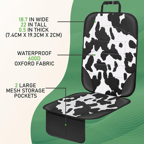 2 Pockets(2 Pack) Siivton Car Seat Protector for Child Car Seat,Waterproof Car Seat Cover with Thick Padding, Non-Slip