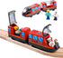 Giant Bean Battery Operated Action Locomotive - Magnetic Connection Train Set for Wooden Train Tracks, Toys 3+