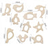 Penta Angel 10Pcs Wood Teething Rings Pain Relief Natural Wood Teething Toys Wooden Teether Animals for Infant Toddler, Turtles Swallows Dolphins Starfish Pigeons Birds Woodpeckers Fish Turtle(A)