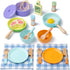 Wooden Kitchen Toys for Toddlers, Montessori Pretend Play Kitchen Accessories, Play Food