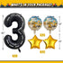 DUNSEO 3rd Construction Truck Balloons for Boys Birthday Party Supplies - Tractor Themed Decorations and Favors