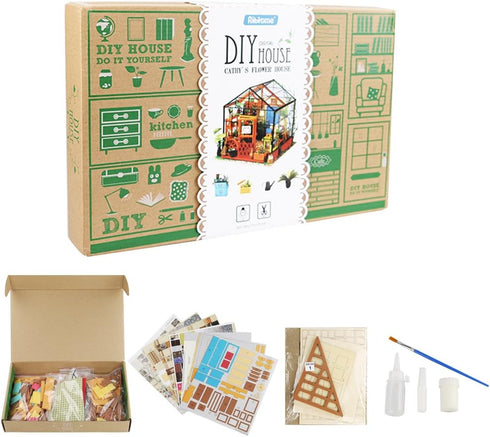 DIY Miniature Dollhouse Kit - Robotime Cathy's Flower House