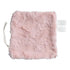 Handcrafted Plush Baby Mini Blanket Pacifier Holder - Dusty Pink Fur & Cream Satin
