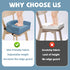 5.3inch ROYALAY Toddler Booster Seat for Dining Table, Adjustable Height Booster Seat Pad for Kids Chair, Portable