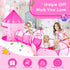 PigPigPen 3pc Kids Play Tent - Princess Tents with Ball Pit, Crawl Tunnel for Toddlers, Indoor & Outdoor Playhouse Toys
