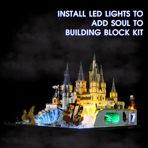 Vaodest LED Light for Lego 76419 Castle and Grounds Set, Compatible with Model 76419 (LED Light Only)