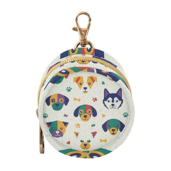 PYBUG Dog Round Pacifier Storage Case, Polyester & TPU Lined with Hook Buckle,