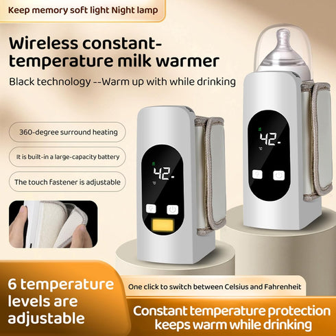 LAISANIM Compact Baby Bottle Warmer Multi Functional Fast Heating Portable Design for Parents on The Go Plastic