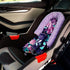 Baby Car Seat Head Support for Girls, Infant Carseat Insert Super Soft Fleece Newborn Headrest Seatbelt Covers for Car