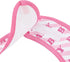 Littleforbig Adult Bib - Cotton Waterproof Babydoll Printed, Adjustable Velcro Closure - Pretty in Pink
