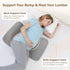 30Adjustable Pregnancy Pillow Portable Travel Maternity Pillow Wedge with Washable Cover, Relief Back, Belly & Hip