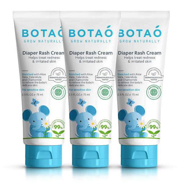 BOTAO Baby's Natural Diaper Cream | Organic Diaper Cream EWG Verified |